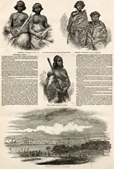 Aboriginal Prints: Page from The Illustrated London News reporting on the indigenous people of Australia
