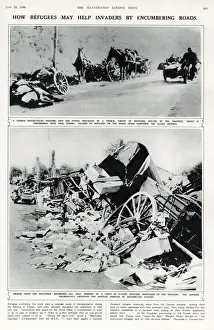 Invaders Prints: Page from the Illustrated London News showing the piles of possessions belonging to