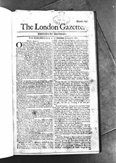 Stamp Collection: Front page, The London Gazette