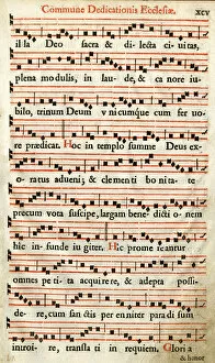 Antiphonary Gallery: Page of music, Commune Dedicationis Ecclesiae
