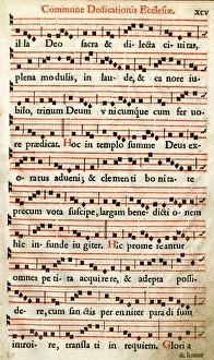 Images Dated 3rd January 2017: Page of music, Commune Dedicationis Ecclesiae