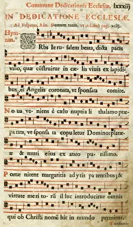 Images Dated 3rd January 2017: Page of music, Commune Dedicationis Ecclesiae