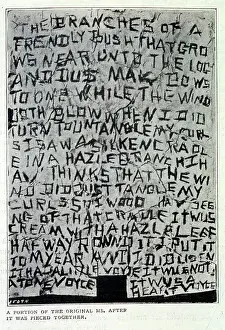 Backs Prints: A page from Opal's precocious childhood diary which backs her claim to be a French princess who had emigrated to
