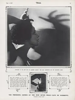 Jul21 Prints: Page from The Sketch, 5th October 1927: The presiding genius at the new Seven Dials Cave