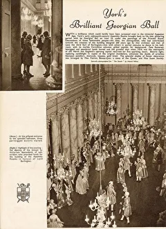 Descendants Prints: Page from The Sketch reporting on the Georgian Ball held at York