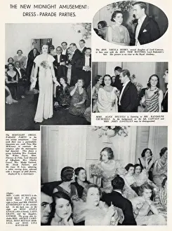 Carl Prints: Page from The Sketch reporting on a midnight party / fashion show put on by designer
