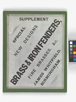 Front page of Special New Designs of Brass and Iron Fenders