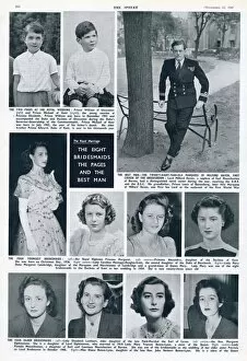 Images Dated 8th October 2020: Page from The Sphere featuring photographs of the best man