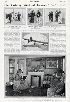 Wealthy Collection: A page from The Sphere reporting on yachting at Cowes in 1910