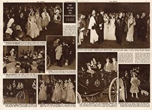 Oct20 Gallery: Page from The Sphere showing the newly married Princess Elizabeth