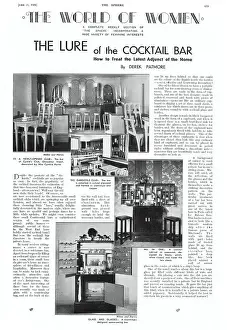Apr22 Prints: Page from The Sphere written by interiors expert Derek Patmore