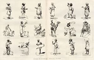 Images Dated 22nd July 2020: Two page spread from The Graphic depicting humorous types seen in India. Date: 1878