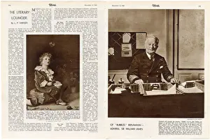 Beaton Prints: Two page spread in The Sketch magazine featuring a portrait of Admiral Sir William James