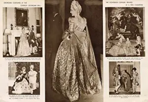 Fete Prints: Two page spread from The Sketch reporting on the Georgian Ball and Fete Champetre at Osterley Park in July 1939
