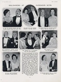 Irwin Prints: Page from The Tatler, 28th October 1936: Ball-dancing at Gleneagles Hotel. Date: 1936