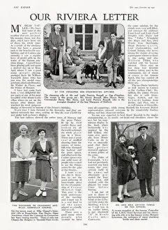 Barry Prints: Page from The Tatler, 29th January 1930: Our Riviera Letter featuring Henry Russell