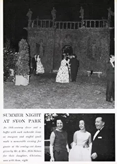 Coming Prints: Page from The Tatler reporting on the coming out dance of Christine Sekers
