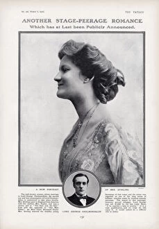 Stirling Gallery: Page from The Tatler reporting on the marriage of Mrs Stirling