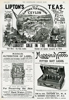 Beetham Collection: Page of Victorian advertisements 1896