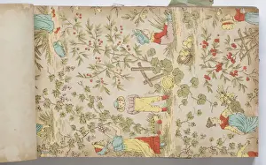 Page from a wallpaper sample book