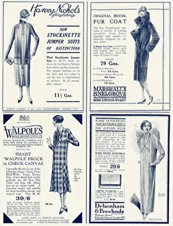 Adverts Gallery: Page of womens Autumn fashion 1925