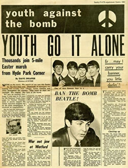 Page Gallery: Front page, Youth Against the Bomb, CND newspaper