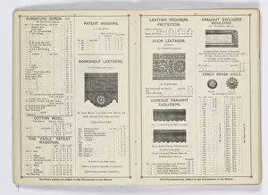 Pages from 1899 Price List, Upholstery, Trimmings &c