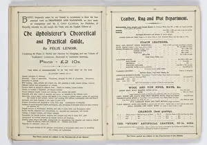 Pages from 1899 Price List, Upholstery, Trimmings &c