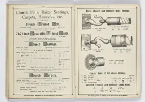Pages from 1899 Price List, Upholstery, Trimmings &c