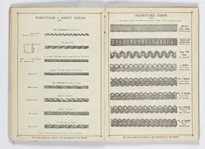 Pages from 1899 Price List, Upholstery, Trimmings &c