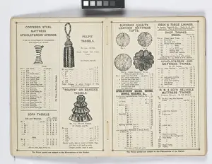 Pages from 1899 Price List, Upholstery, Trimmings &c