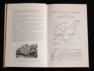 Images Dated 4th June 2014: Two pages of a book, The Somme, Michelin