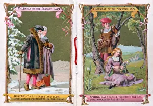 Diary Prints: Pages of a calendar booklet for 1879