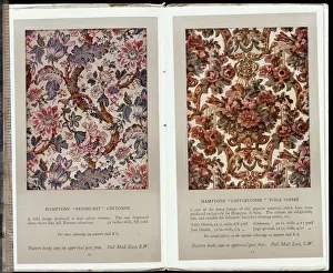 Geffrye Museum Prints: Pages from Furnishing Fabrics and Curtains Spring 1914