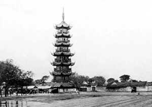Pagoda Collection: Pagoda, Shanghai, China, early 1900s