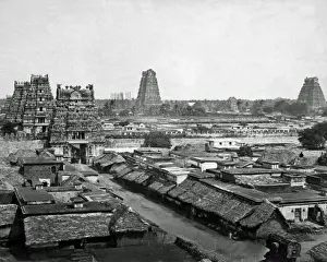 Karnataka Prints: Pagodas at Seringapatam near Tiruchirappalli, India