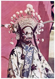 Images Dated 7th June 2019: A Painted Chinese Actor in Turkestan