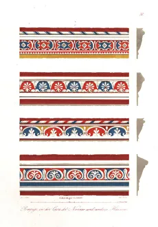Kunst Epochen Gallery: Painted cornices from the Casa del Narciso, Pompeii