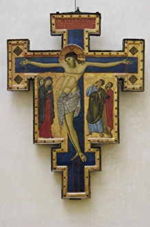 Painted Cross. 1272-85. Oil painting on canvas. Master of Sa Painted Cross. 1272-85. Oil painting on canvas. Master of Sa