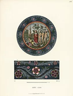 Siena Collection: Painted decorative box from the late 15th century