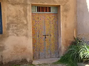 Images Dated 9th February 2012: Painted door in Rabat