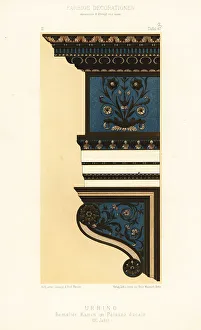 Painted fireplace in the Ducal Palace, Urbino, Italy, 16th centu