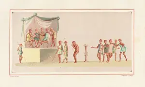 Fullers Prints: Painted scene of a feast day from the new