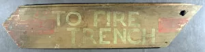 Images Dated 23rd October 2009: A painted wooden trench sign