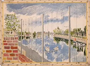 Chiswick Prints: Painting of Chiswick Reach, West London