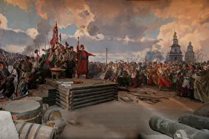 Images Dated 24th August 2009: Painting in Cossack Museum, Zaporozhye, Ukraine