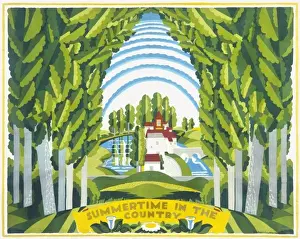 Summer Time Prints: Painting entitled Summertime in the Country