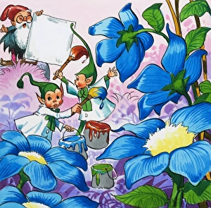 Images Dated 4th July 2006: Painting flowers