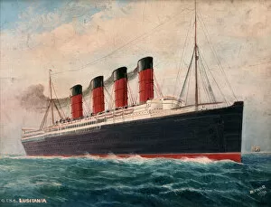 Torpedoed Gallery: Painting of the Lusitania