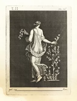 Antichità Gallery: Painting of the nymph Chloris or Flora, wife of Zephyrus